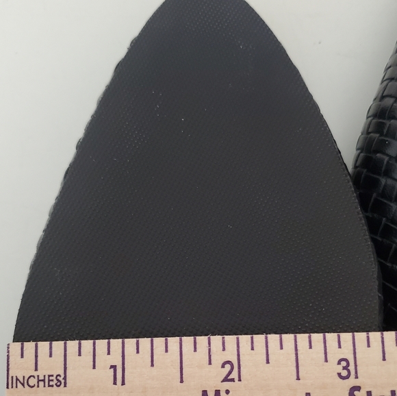 TROTTERS 10.5 Black Woven Leather JADE 1" Heel Slip On Shoes Comfort Office NWOB - Picture 14 of 15